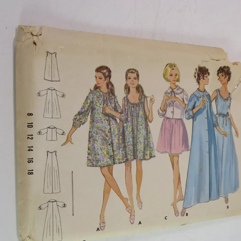 Butterick 5534 sewing pattern nightgown, robe, jacket, Dress